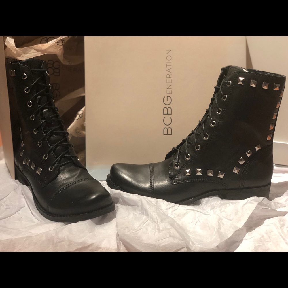 BCBG Moto Leather Black boots